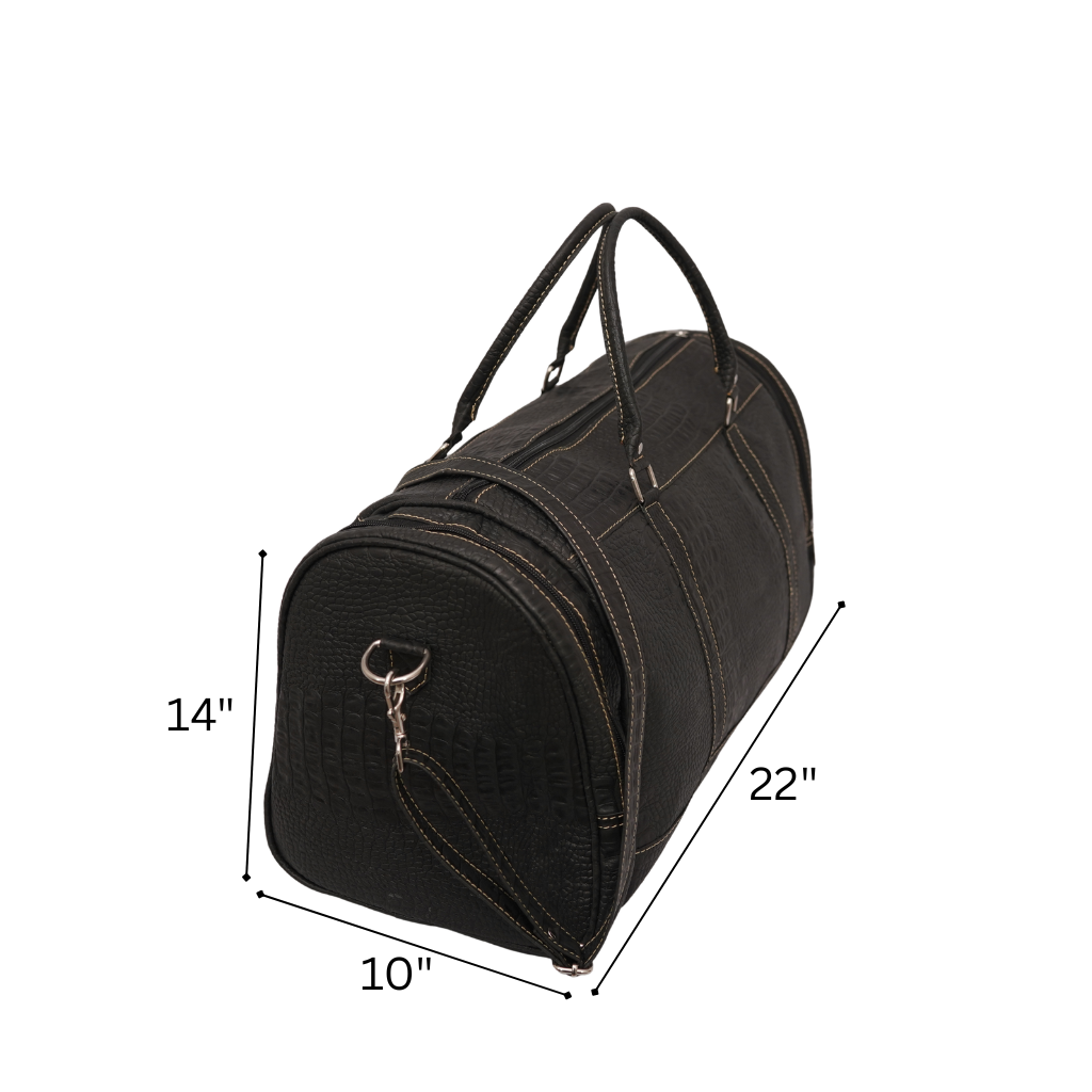 Leather Duffle Bag UK | Handmade Travel & Weekend Bag – Black