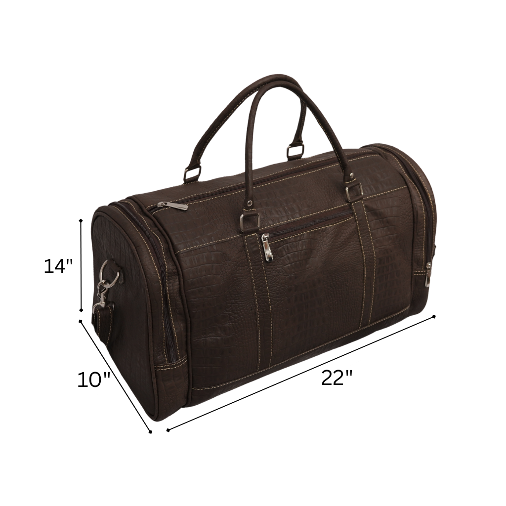 Leather Duffle Bag UK | Handmade Travel & Weekend Bag – Dark Brown