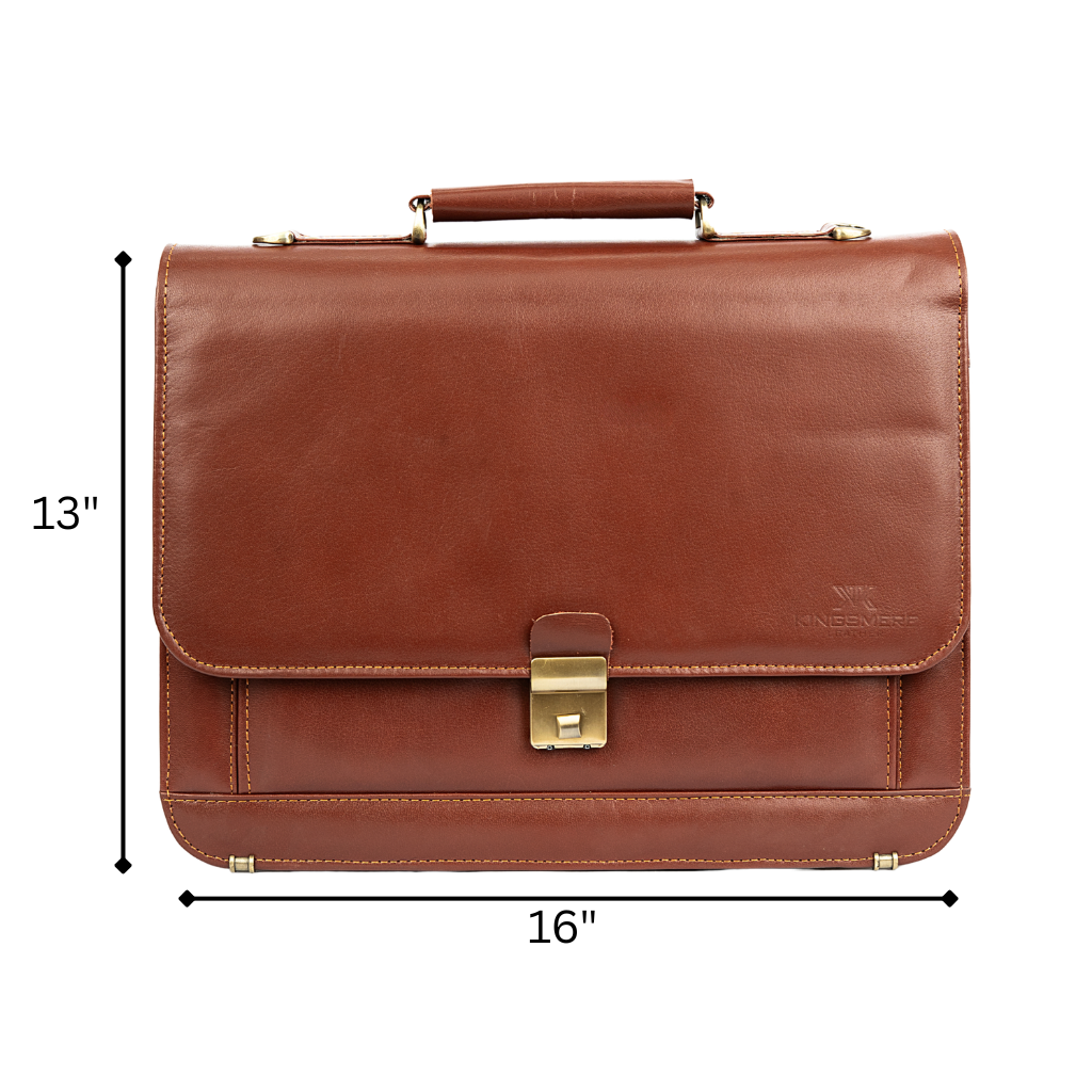 Handmade Leather Laptop Briefcase Bag – Classic Business Edition