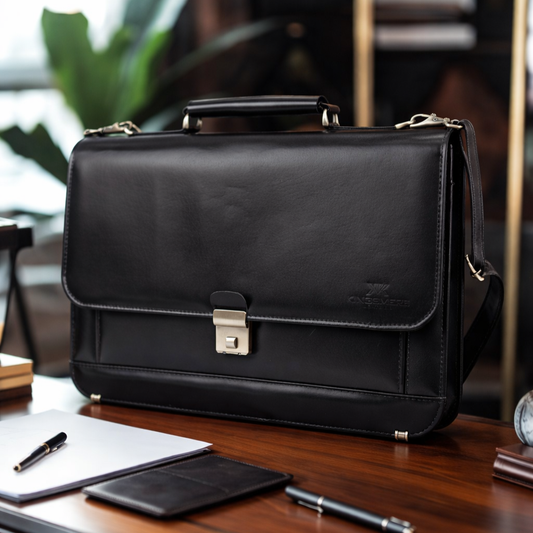Premium Handmade Leather Laptop Bag – Executive Briefcase