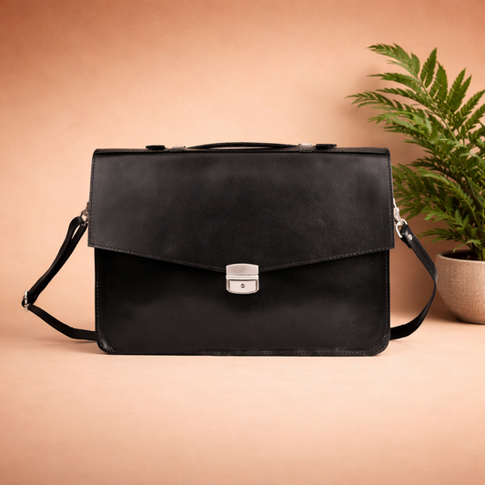 Vintage Handmade Leather Laptop Briefcase