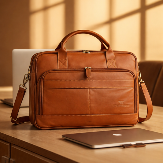 Professional Handmade Leather Laptop Carry Bag