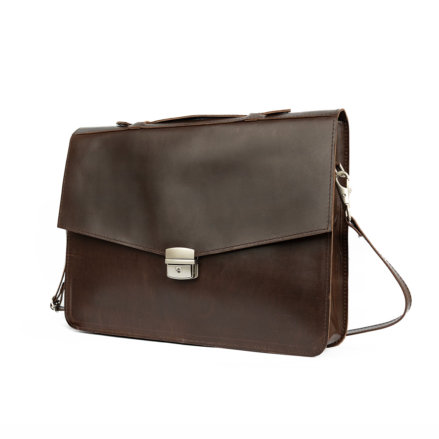 Vintage Leather Laptop Bag UK | Handmade Retro Briefcase for Work - Brown