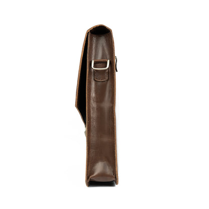 Vintage Leather Laptop Bag UK | Handmade Retro Briefcase for Work - Brown