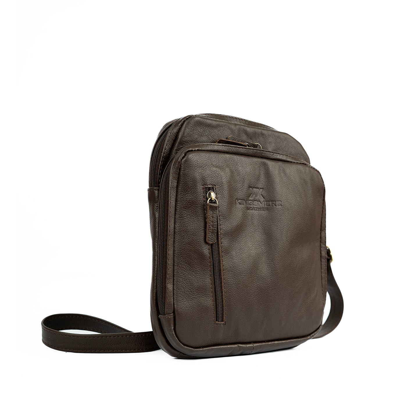 Leather Messenger Laptop Bag UK | Crossbody Work Bag - Brown