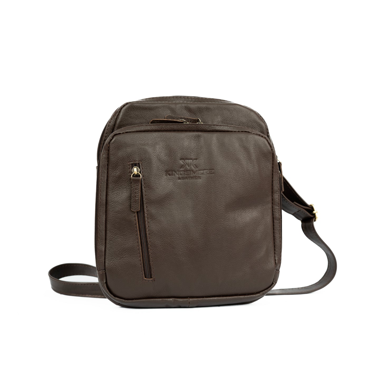Leather Messenger Laptop Bag UK | Crossbody Work Bag - Brown