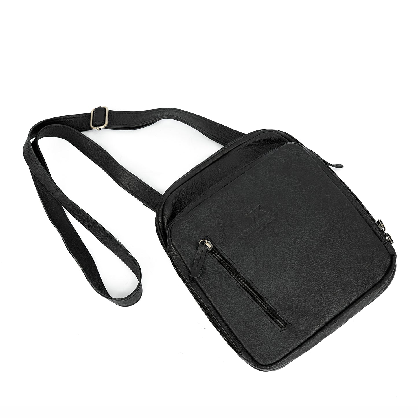 Leather Messenger Bag UK | Crossbody Work Bag - Black
