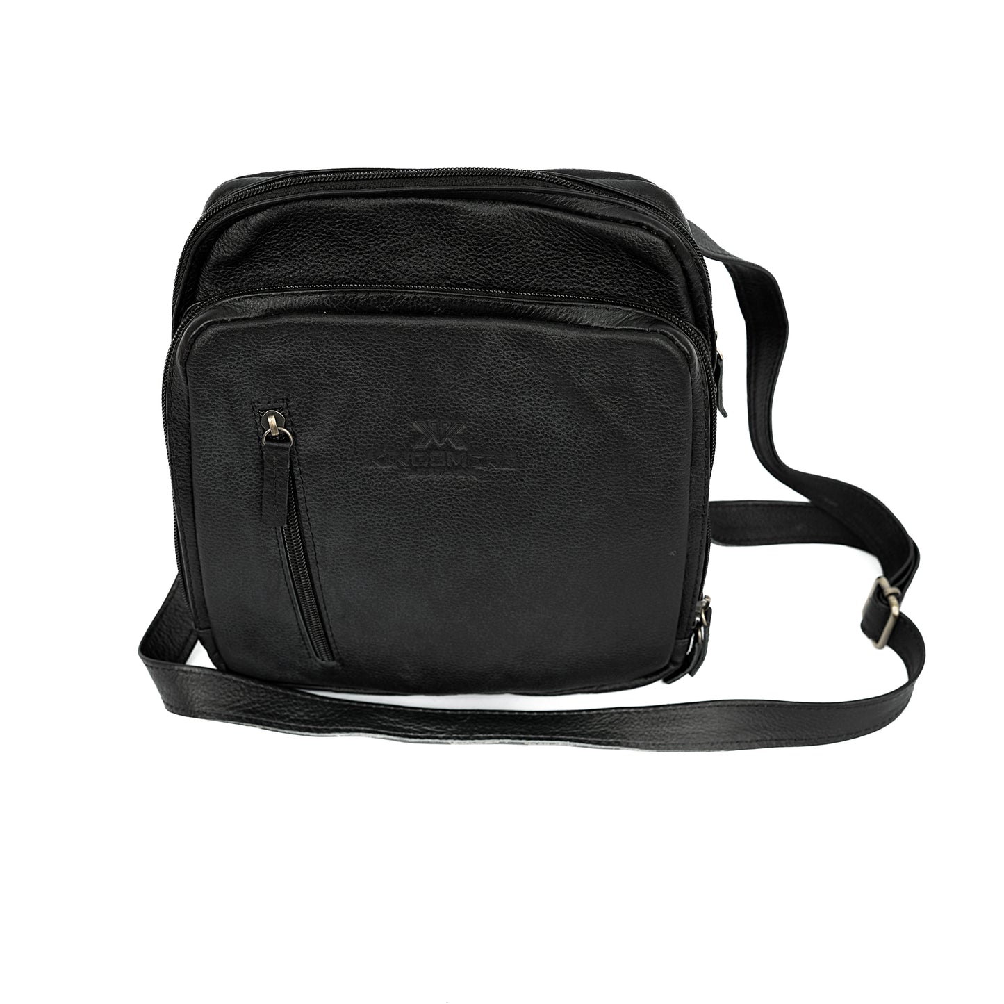 Leather Messenger Bag UK | Crossbody Work Bag - Black