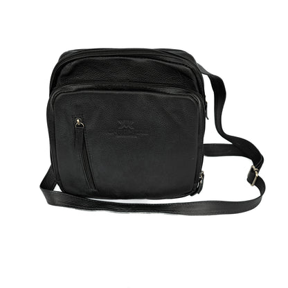 Leather Messenger Bag UK | Crossbody Work Bag - Black