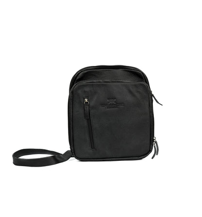 Leather Messenger Bag UK | Crossbody Work Bag - Black