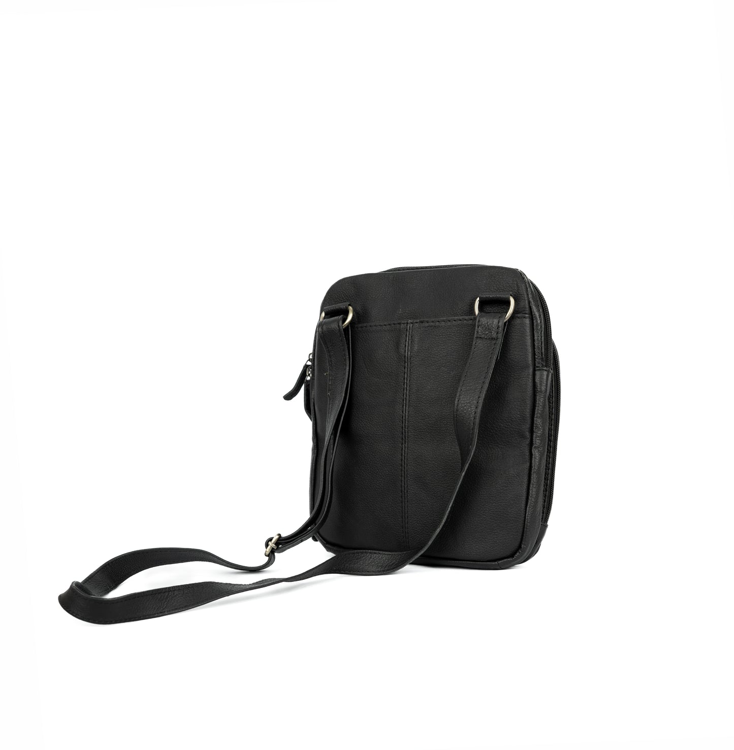 Leather Messenger Bag UK | Crossbody Work Bag - Black