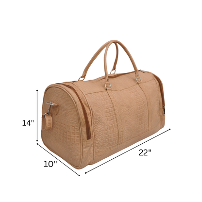 Leather Duffle Bag UK | Handmade Travel & Weekend Bag - Camel Brown