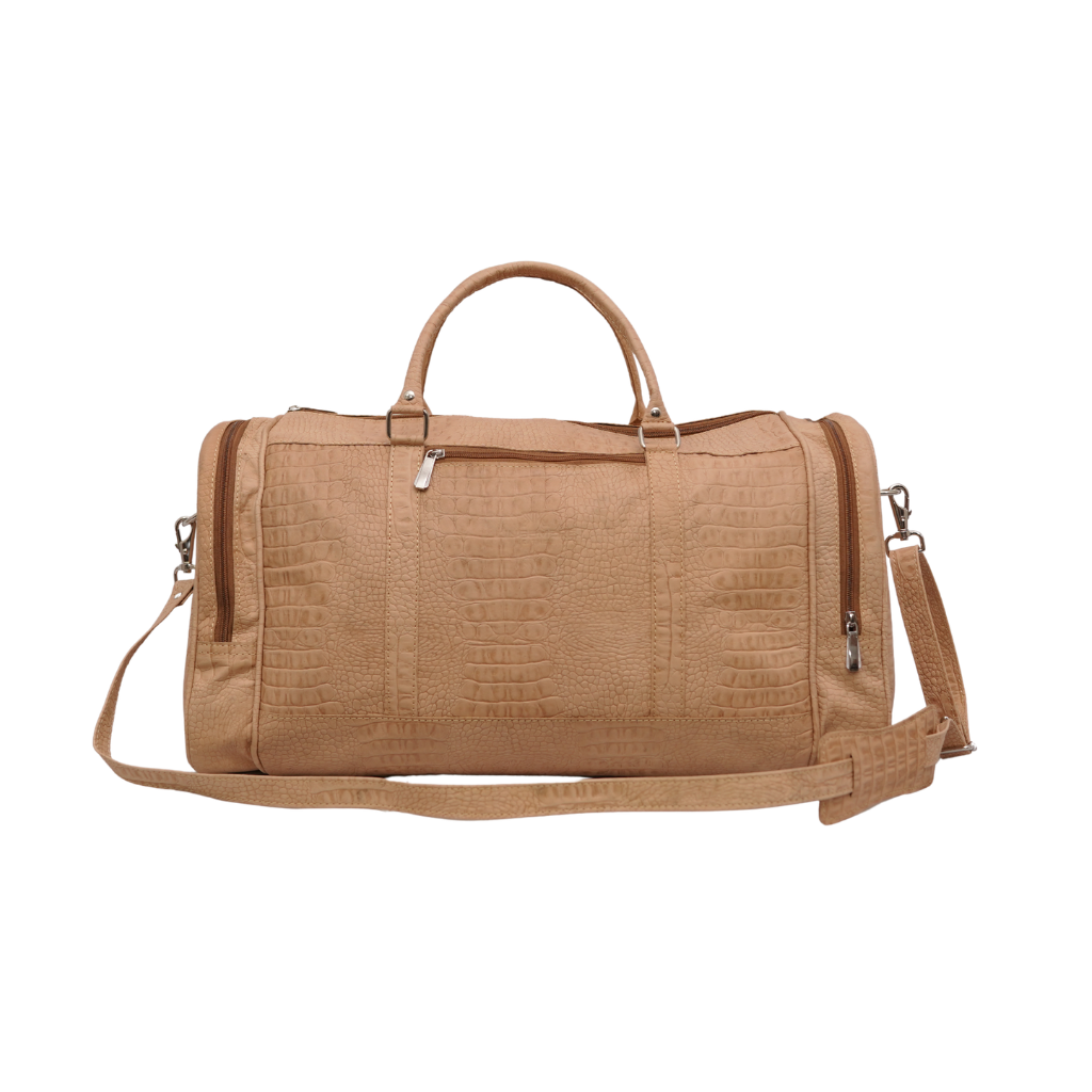 Leather Duffle Bag UK | Handmade Travel & Weekend Bag - Camel Brown