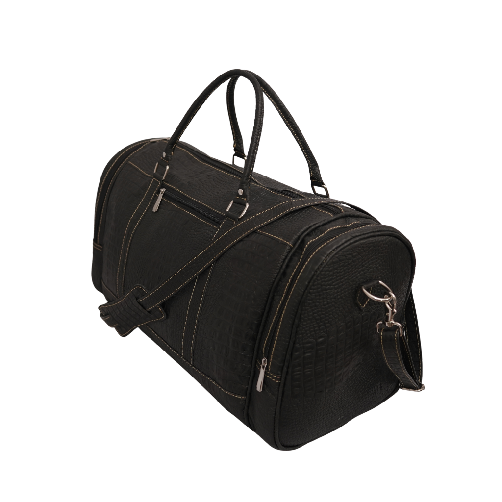 Leather Duffle Bag UK | Handmade Travel & Weekend Bag – Black