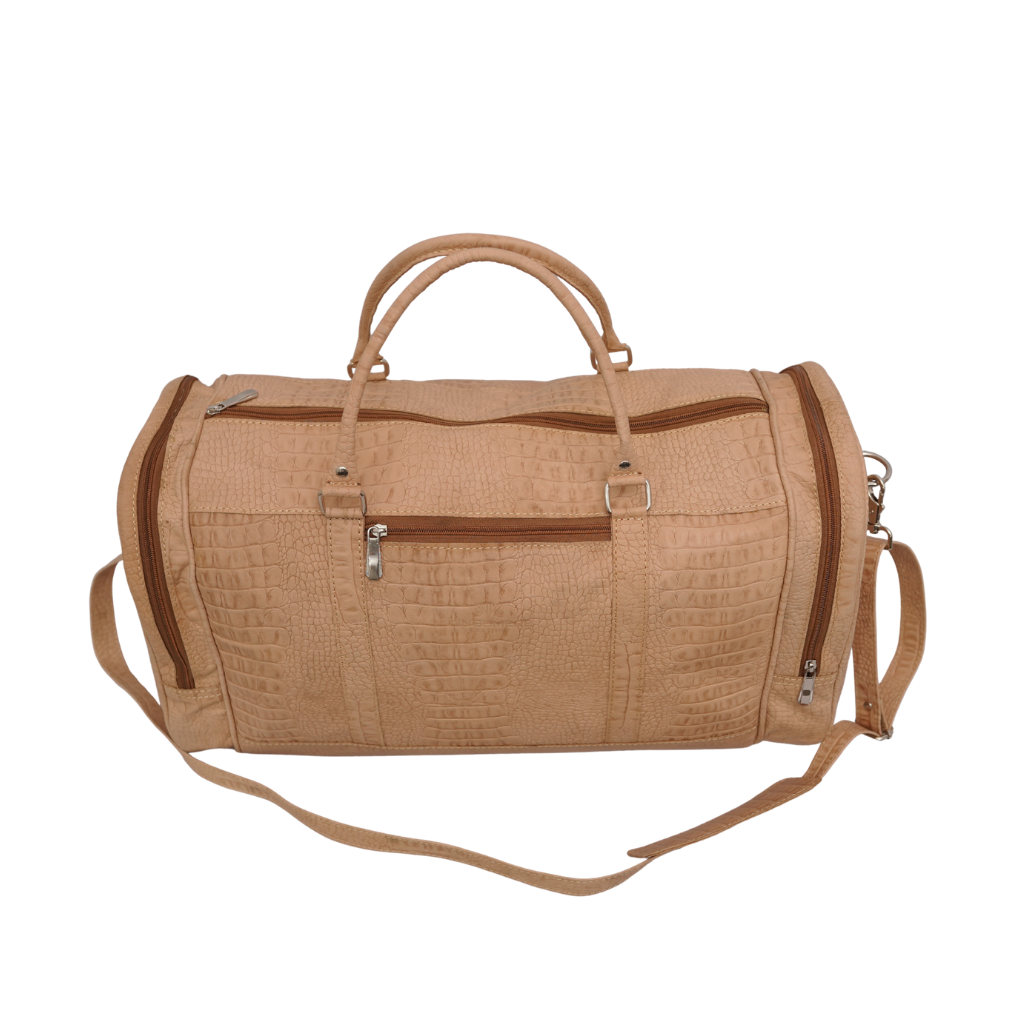 Leather Duffle Bag UK | Handmade Travel & Weekend Bag - Camel Brown