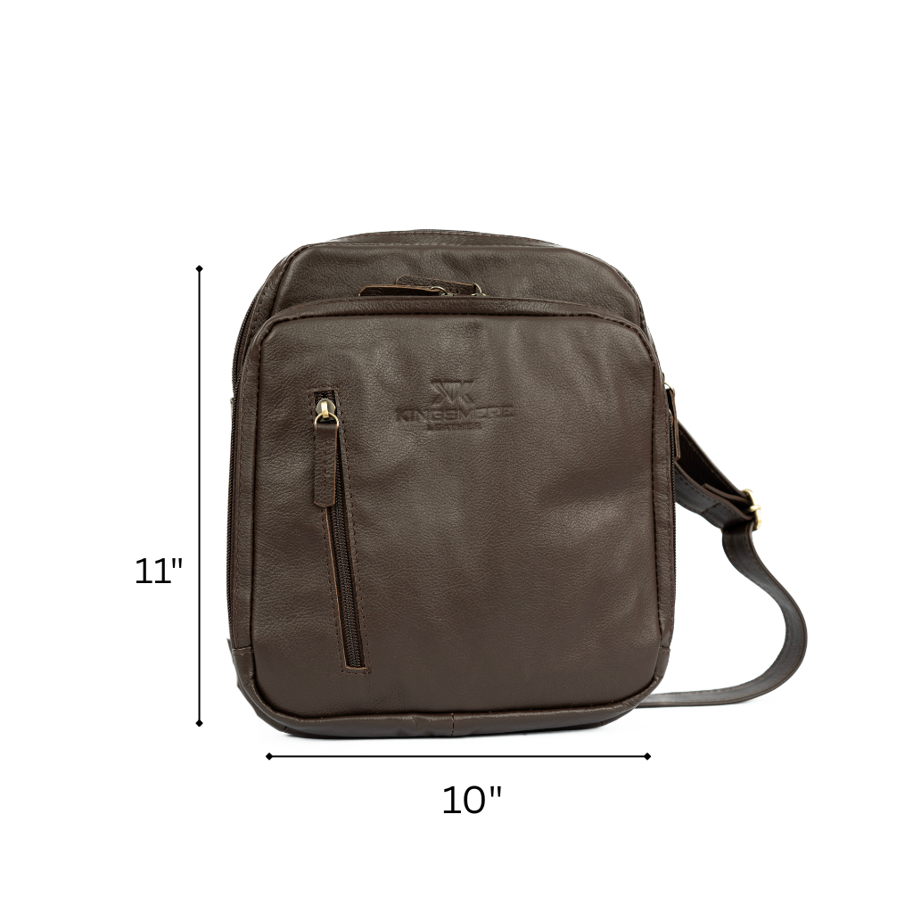 Leather Messenger Laptop Bag UK | Crossbody Work Bag - Brown
